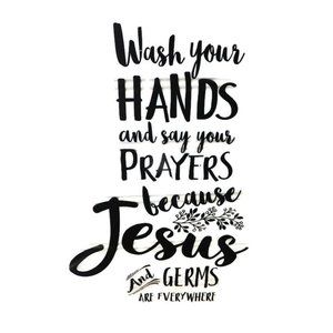 Wash your Hands Transparent Stickers Wall Art